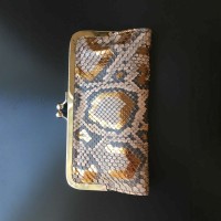Кошелёк (Портмоне) из натуральной кожи Питона  01KP036