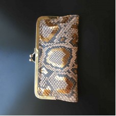 Кошелёк (Портмоне) из натуральной кожи Питона  01KP036